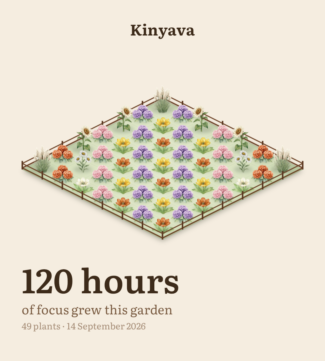 A Kinyava garden grown through 120 hours of focus